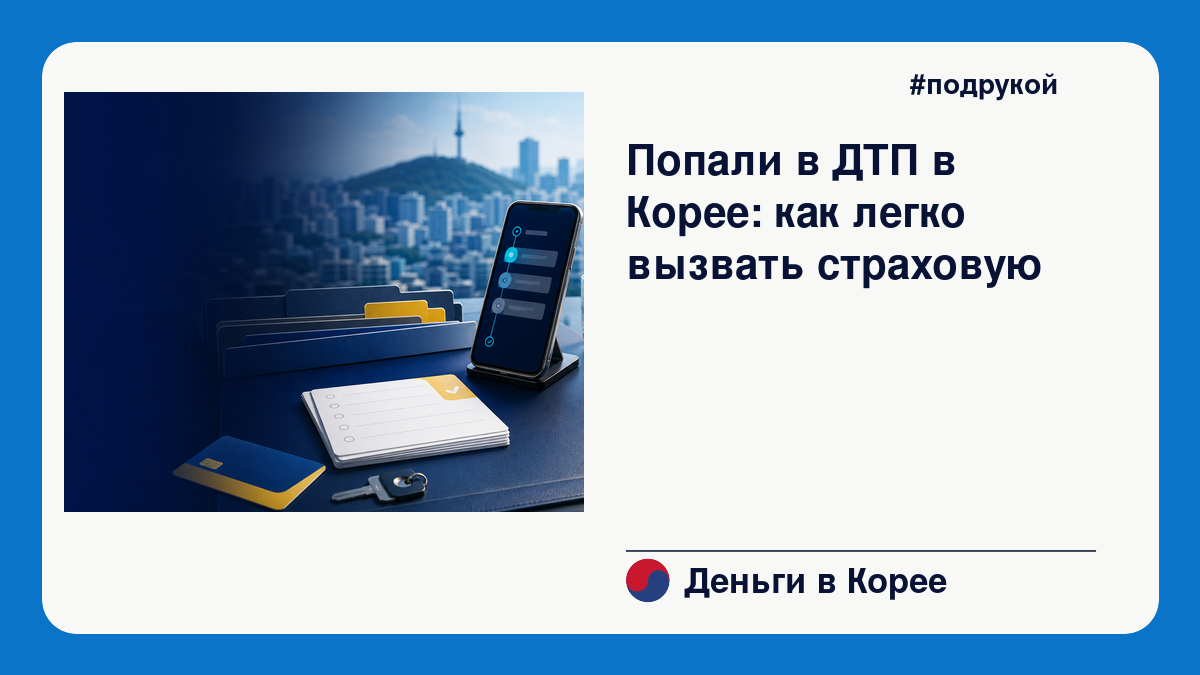 Попали в ДТП в Корее: как легко вызвать страховую
