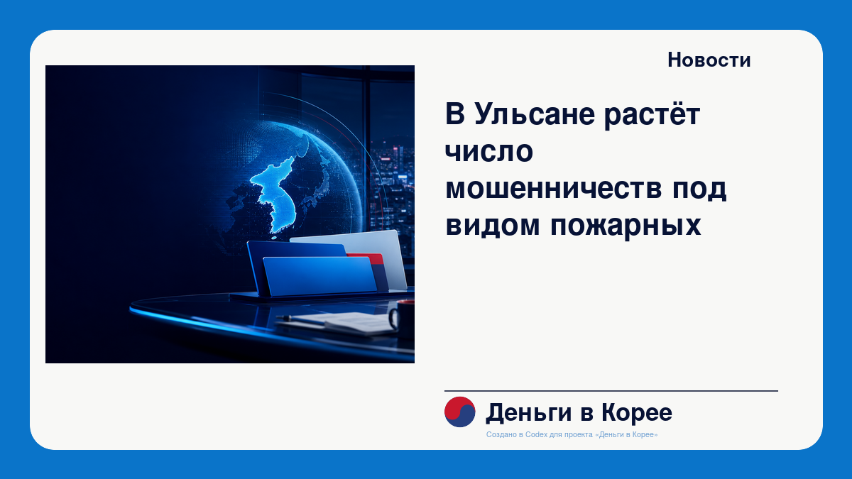 В Ульсане растёт число мошенничеств под видом пожарных