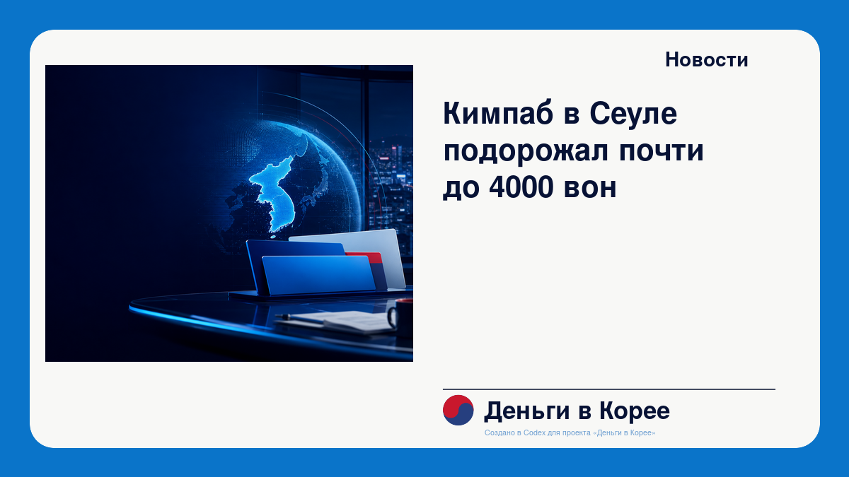 Кимпаб в Сеуле подорожал почти до 4000 вон